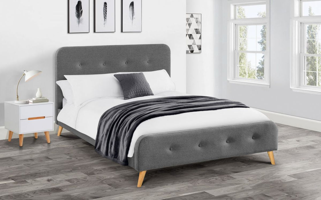 Julian Bowen Astrid Curved Retro Bed - Available In 2 Sizes