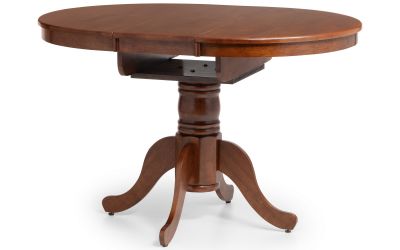 Julian Bowen Canterbury Round To Oval Extending Dining Table