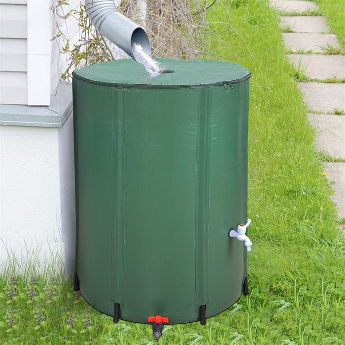 100 Gallon Folding Rain Barrel Water Collector Green - Direct GB Home & Garden