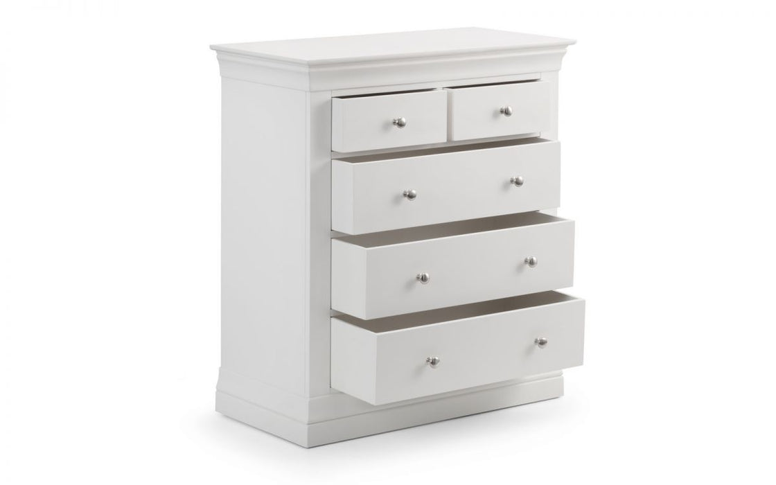 Julian Bowen Clermont 3+2 Drawer Chest - Available In 2 Colours
