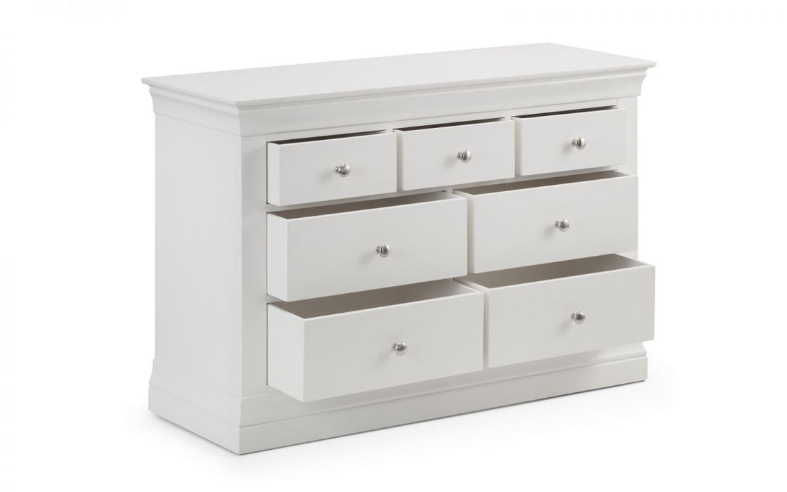 Julian Bowen Clermont 4+3 Drawer Chest - Available In 2 Colours