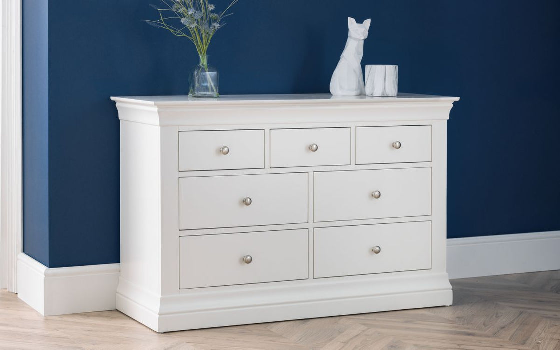 Julian Bowen Clermont 4+3 Drawer Chest - Available In 2 Colours