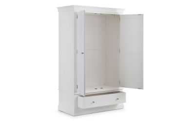 Julian Bowen Clermont 2 Door 1 Drawer Wardrobe - Available In 2 Colours