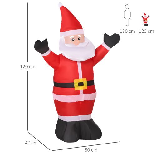 4ft Inflatable Christmas Outdoor Santa Claus LED