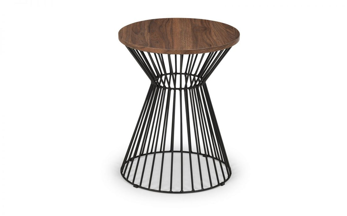Julian Bowen Jersey Round Wire Lamp Table - Available In 2 Colours