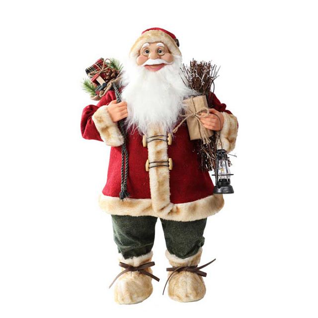 Jingles 80cm Standing Santa with Present