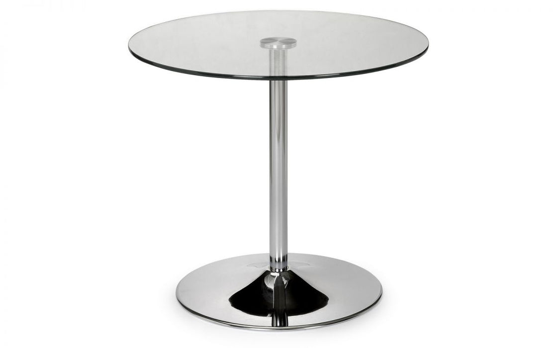 Julian Bowen Kudos Glass Pedestal Table