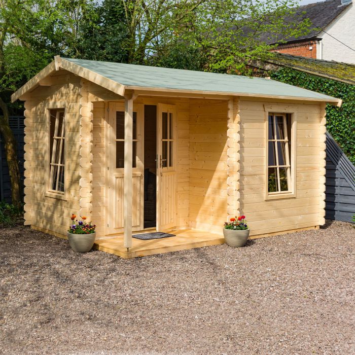 Garden Office Log Cabin 14x11