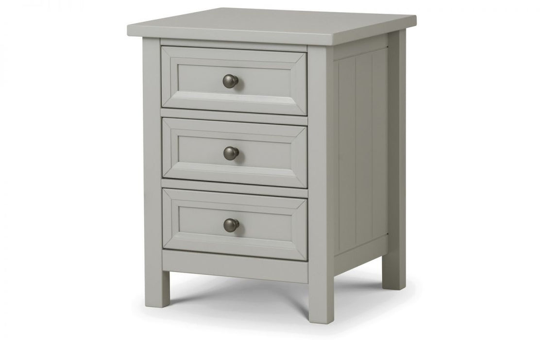 Julian Bowen Maine 3 Drawer Bedside - Available In 3 Colours