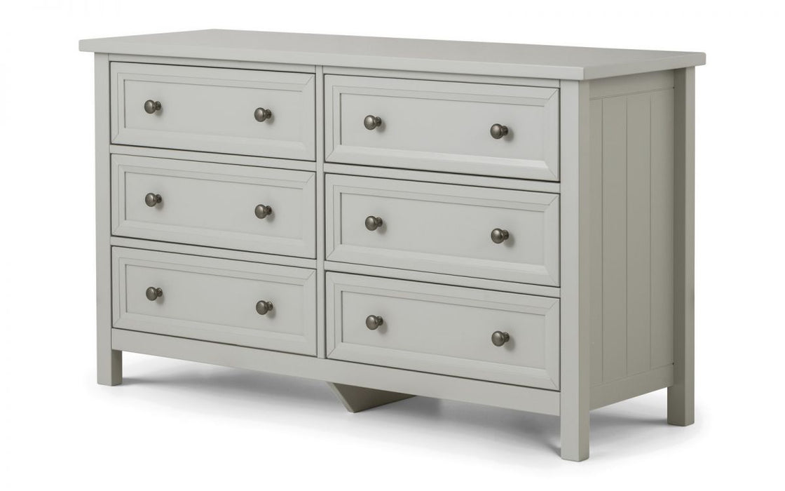 Julian Bowen Maine 6 Drawer Wide Chest - Available In 3 Colours