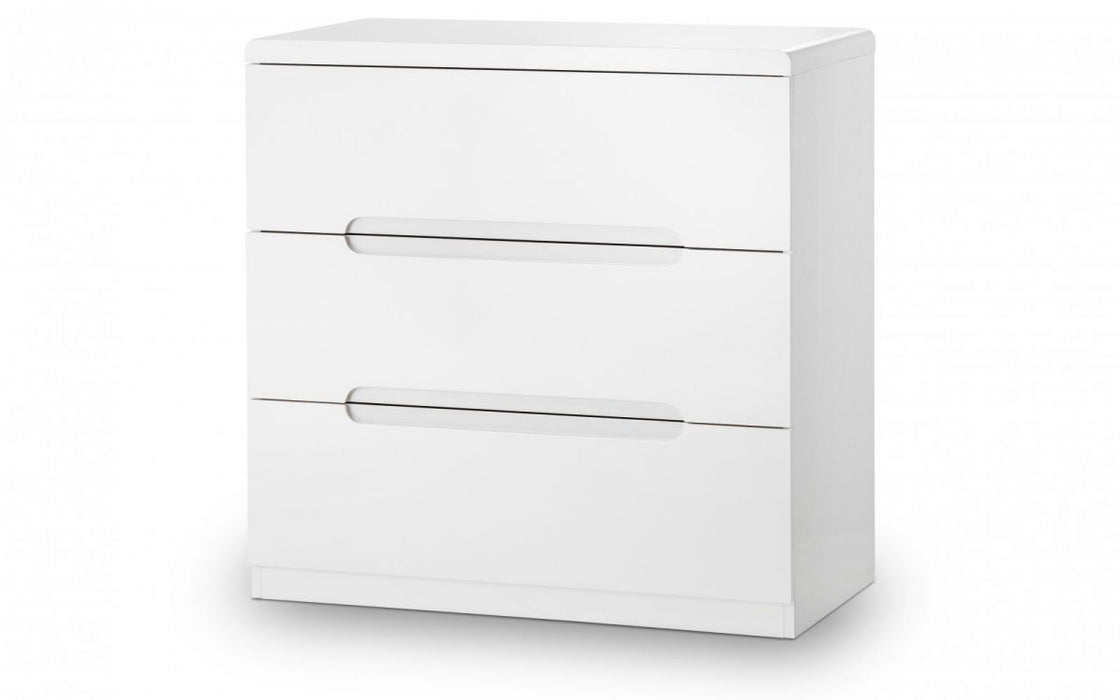 Julian Bowen Manhattan 3 Drawer Chest - Available In 2 Colours