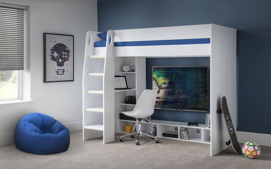 Julian Bowen Nebula Gaming Bed With Desk - Available In 3 Colours