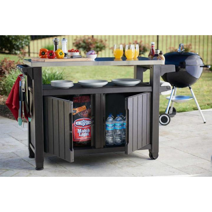 Keter Wheeled Double Unity BBQ Table 279L