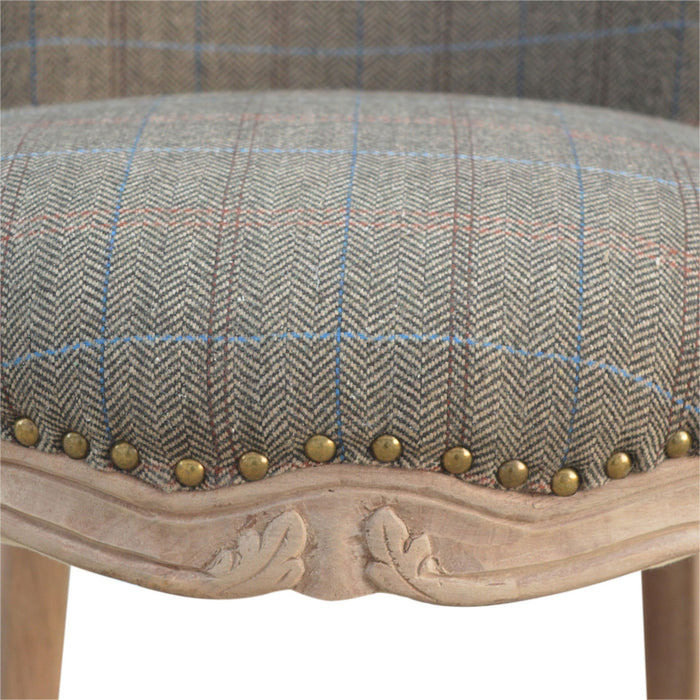 Small Multi Tweed French Chair