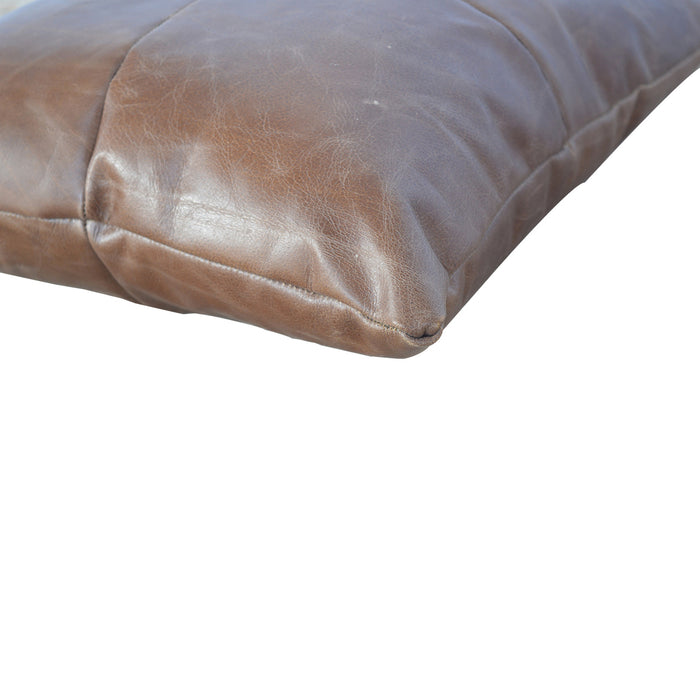 Buffalo Hide Leather Scatter Cushion