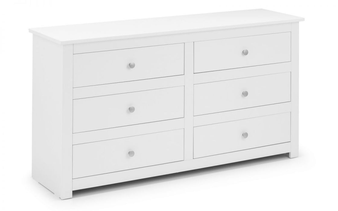 Julian Bowen Radley 6 Drawer Chest - Available In 3 Colours