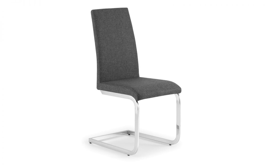 Julian Bowen Roma Fabric Cantilever Dining Chair