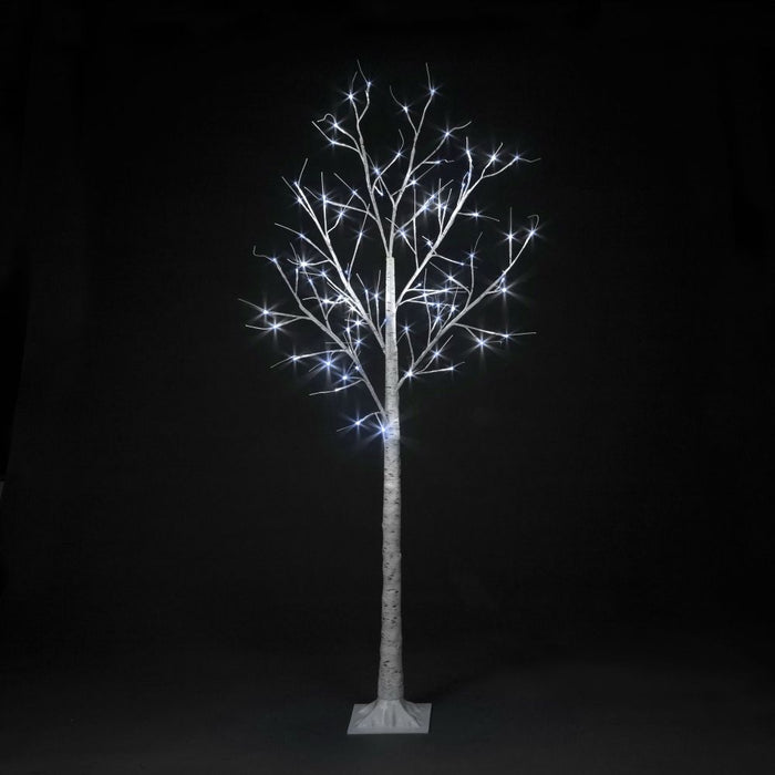 Snowtime 1.5m Birch Tree With Warm White LEDs