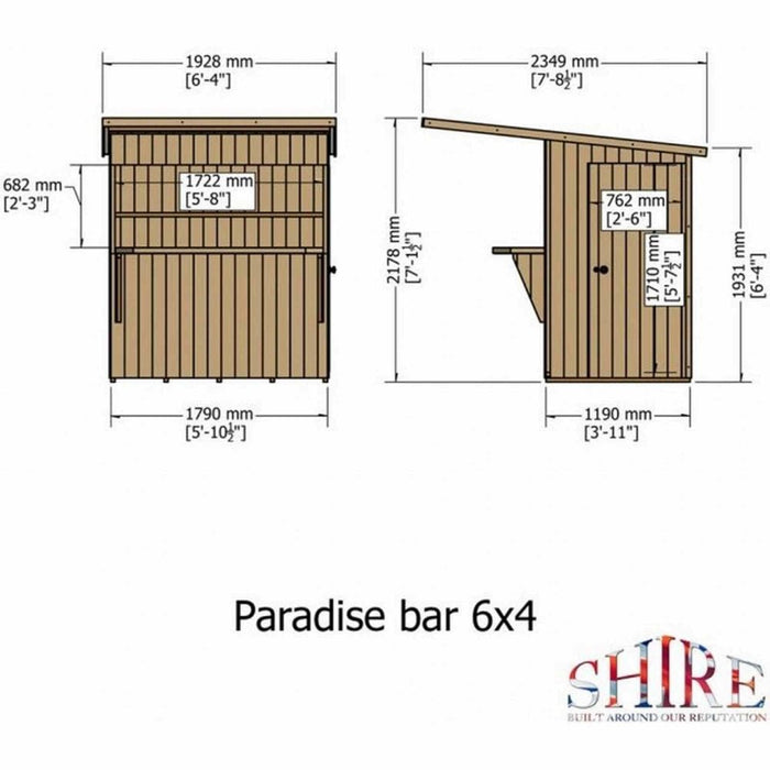 Shire Paradise Garden Bar 6x4