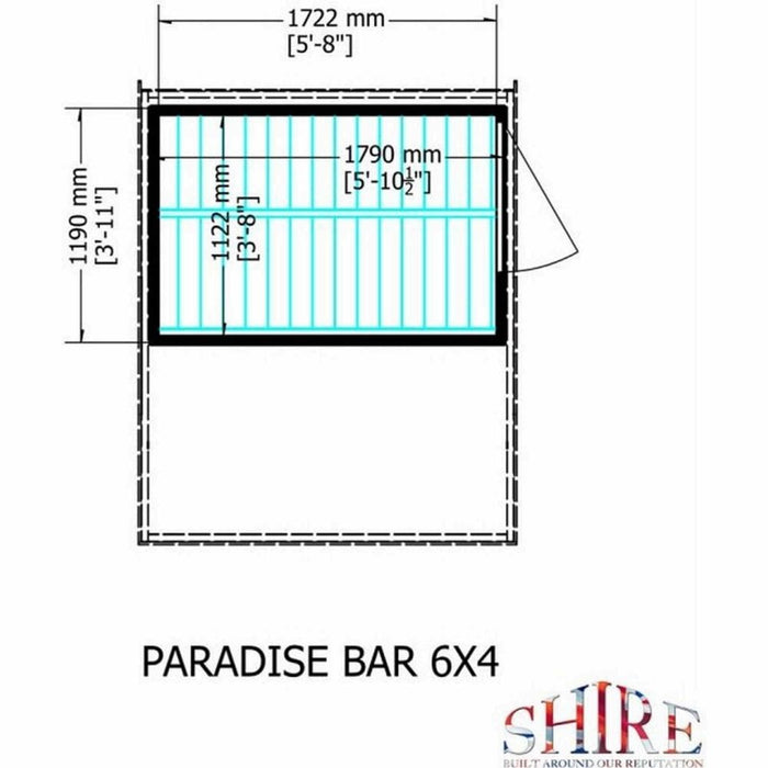 Shire Paradise Garden Bar 6x4