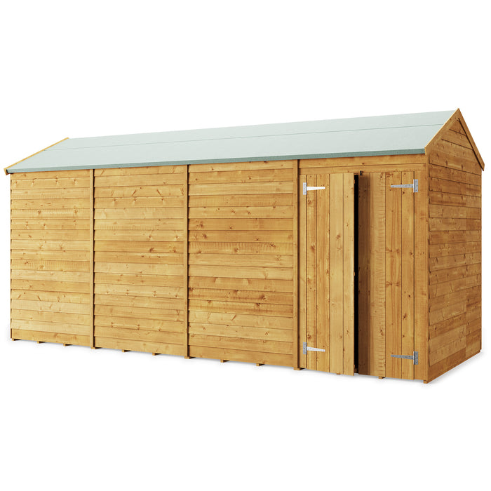 Store More Overlap Apex Shed - Available in 11 Sizes With Optional Windows