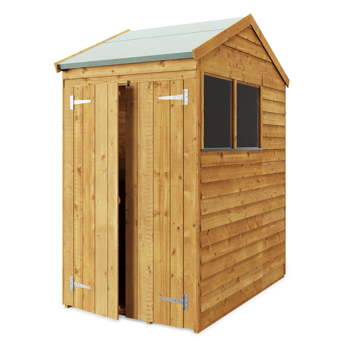 Store More Overlap Apex Shed - Available in 11 Sizes With Optional Windows