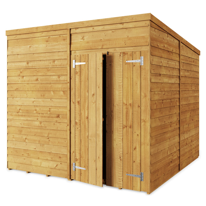 Store More Overlap Pent Shed - Available in 11 Sizes With Optional Windows