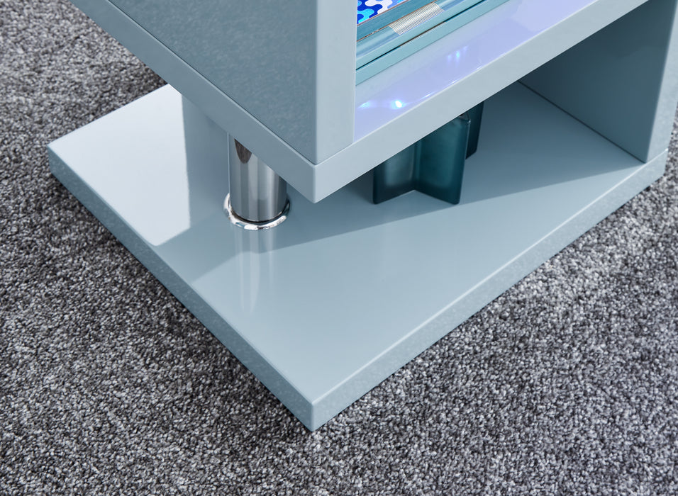 Polar High Gloss LED Side Table - Available In 2 Colours
