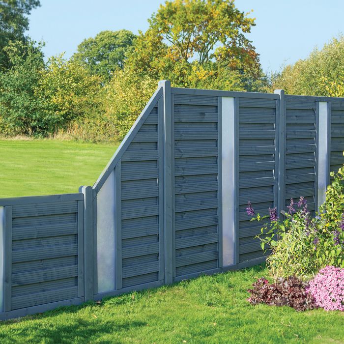 Rowlinson Angled Palermo Opaque Infill Fence Panel