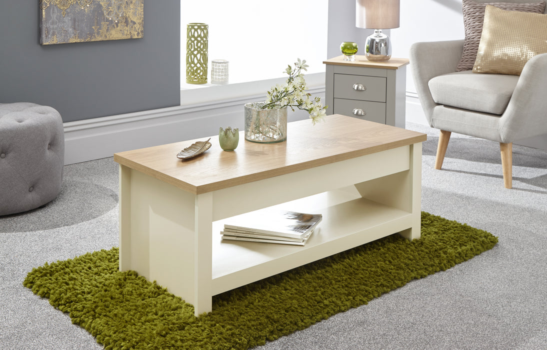 Lancaster Lift Up Coffee Table - Available In 2 Colours
