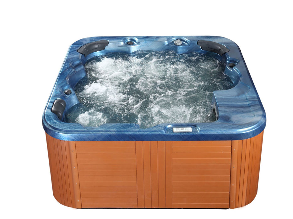Square Hot Tub with LED Blue