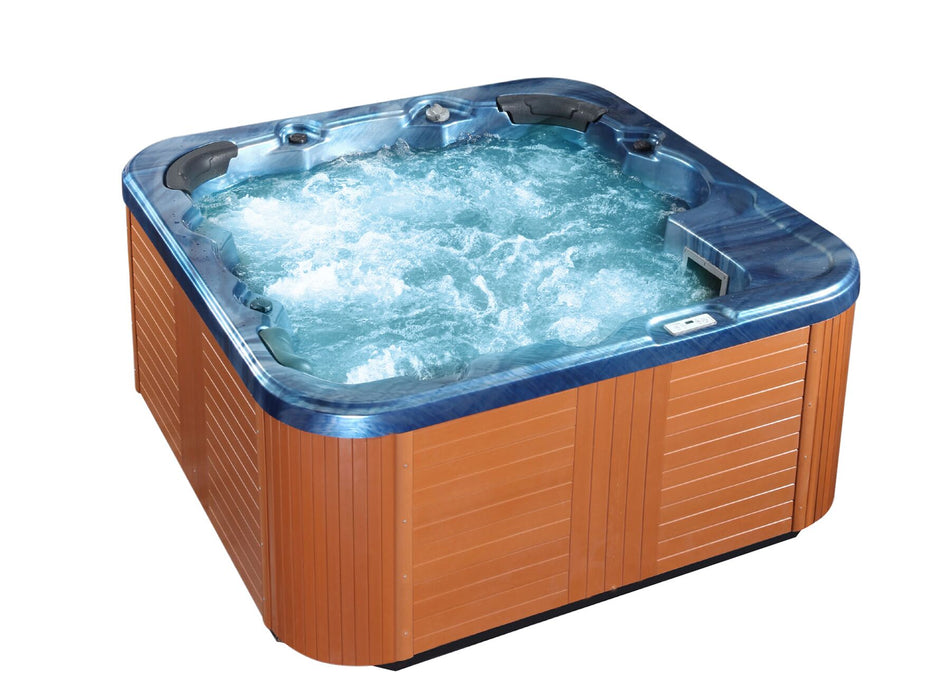 Square Hot Tub with LED Blue