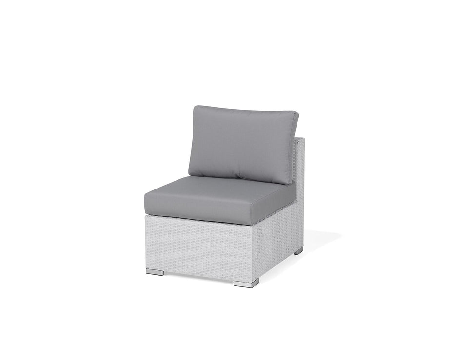 8 Seater Rattan Garden Lounge Set White XXL