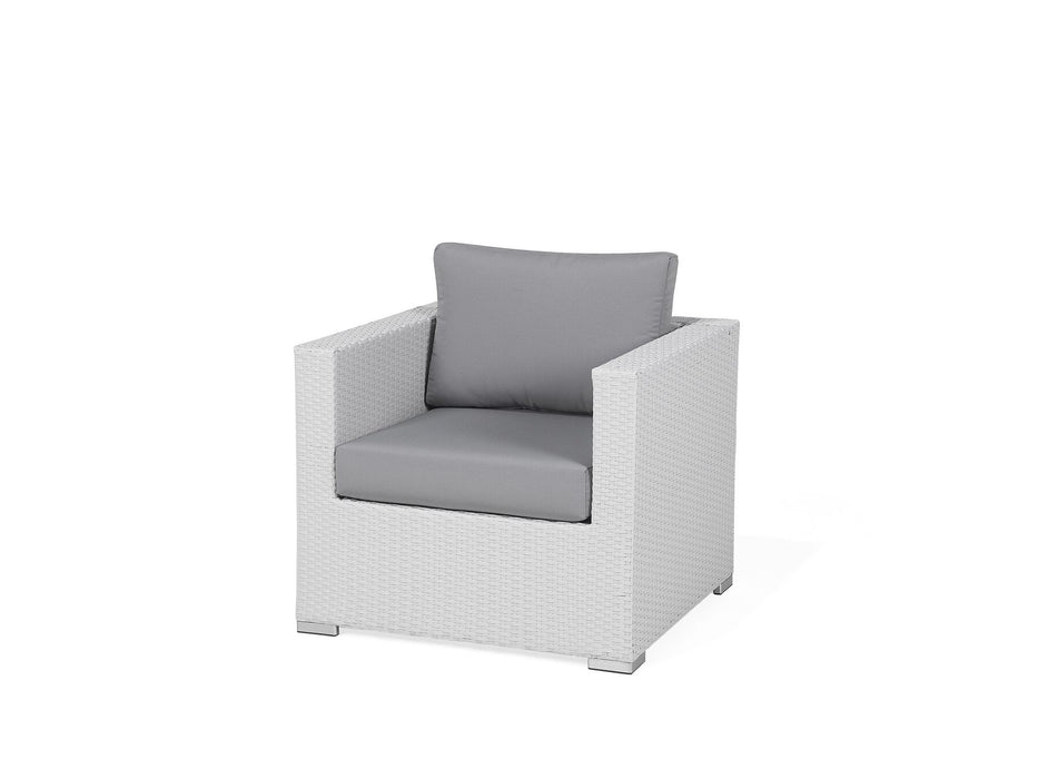 8 Seater Rattan Garden Lounge Set White XXL