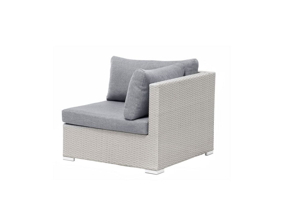 4 Seater Rattan Garden Corner Sofa Set Grey