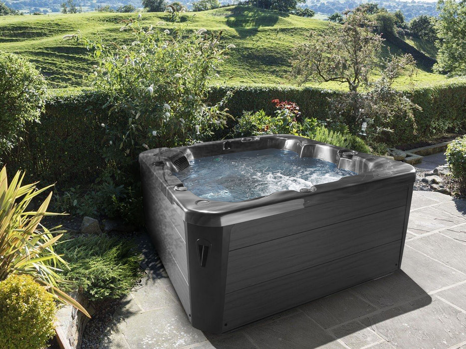 Square Hot Tub with LED Silver