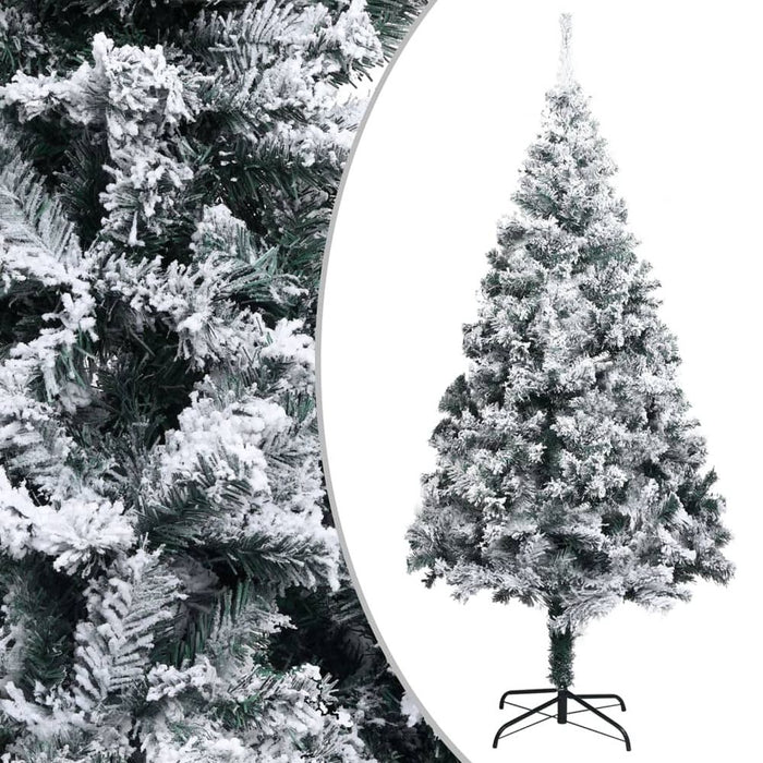 Artificial Christmas Tree with Flocked Snow Green 300 cm PVC