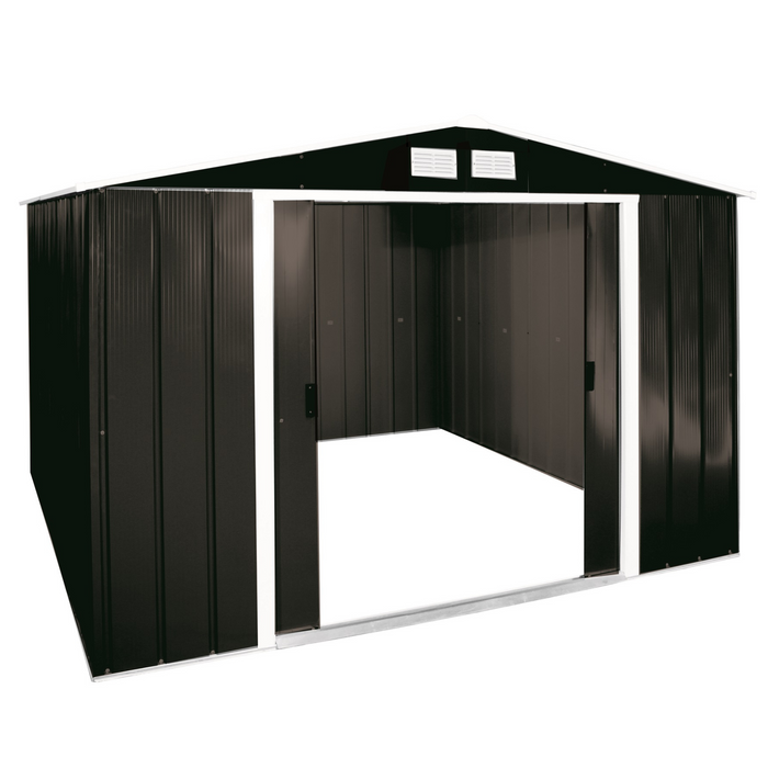 Sapphire Apex Metal Shed - Available In 2 Colours & 7 Sizes